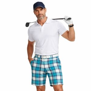 Loudmouth Golf Blue Plaid Men's Shorts Sz 38